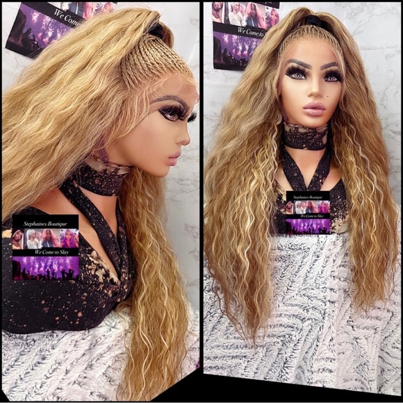 Human Hair Blended lace front wig